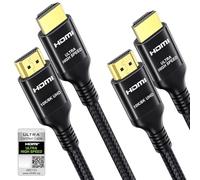 Etseinri Cable HDMI 2.1 3 Metros 2Pack, 48Gbps Certificado Cable HDMI® Ultra Alta Velocidad 4K 240Hz 165Hz 120Hz 8K 60Hz 10K HDMI Cable Trenzado HDCP 2.3 D-olby Atmos Vision eARC HDR HDTV PC Monitor