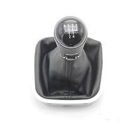 Etsuhiro para VW para Polo 6R 6C 2009 2010 2011 2012 2013 2014 2015 2016 2017 2018 5/6 Velocidad Perilla De Palanca De Cambios Bota De Cuero Etsuhiro (Color : 5 Speed)