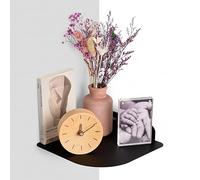 etterr | Balda esquinera metálica Flotante de Pared para salón, Cocina, baño y Entrada • Estantería de Esquina Invisible para Plantas y Libros • Repisa rinconera de Metal Minimalista para recibidor