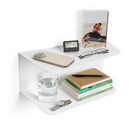 etterr Mesita de Noche. Mesa Auxiliar, Mesitas de Noche Negra, Mesitas de Noche Dormitorio, Mesillas de Noche Dormitorio. (2 Unidades, Blanco, 38 x 20 x 18 cm)