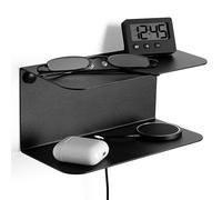 etterr Mesita de Noche. Mesa Auxiliar, Mesitas de Noche Negra, Mesitas de Noche Dormitorio, Mesillas Mesa de Noche Dormitorio. (1 Unidad, Negro, 20 x 10 x 10 cm.)