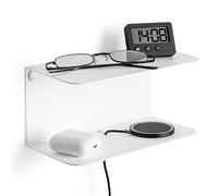 etterr Mesita de Noche. Mesa Auxiliar, Mesitas de Noche Negra, Mesitas de Noche Dormitorio, Mesillas Mesa de Noche Dormitorio. (1 Unidad, Blanco, 20 x 10 x 10 cm.)