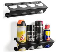 etterr | Soporte de Pared para Sprays y Aerosoles Ø65 mm | 100 % Acero Reforzado | Organizador Estantería Balda Taller, Garaje, Furgoneta | Fabricado en Europa | 400 ml | 500 ml | 366 g | 4 Botes