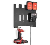 etterr • Soporte Metálico de Pared para Baterías y Cargadores Einhell Power X-Change 18V • Compatible con Charger 3A, FastCharger 4A, TwinCharger 3A y BoostCharger 6A • Estación de Carga y Taladro