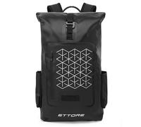 Ettore Mochila de Ciclismo 100% Impermeable Dry Bag Roll Top - Negra - Echo - Pensativo - 30L
