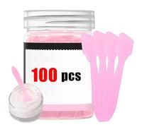 ETUCYNG 100 espátulas de maquillaje con borde curvado - espátula compacta para la aplicación de loción | Para mujeres, principiantes y amigos, para salones de belleza y hogar, para maquillaje, loción