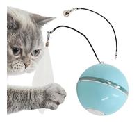 ETUCYNG Bola automática para gatos de juguete rodante para gatos | Bola de gato móvil con luz LED - Juguete interactivo para gatos sonando recargable por USB, bola móvil automática