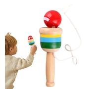 ETUCYNG Bola de madera y captura - Promover la coordinación de los ojos de la mano, juguetes de habilidades motoras finas para niñas niños cumpleaños Pascua parque picnic parque infantil
