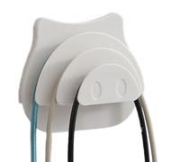 ETUCYNG Bonitos ganchos de pared de dibujos animados, soporte decorativo para cable de datos con 3 ranuras, ganchos estables para dormitorio, decoración de pared del hogar para oficinas, dormitorios