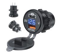 ETUCYNG Cargador de coche para teléfono móvil, cargador rápido para coche, carga rápida tipo C, cargador de coche, PD QC de doble puerto compacto, adaptador de corriente multifuncional para tráfico de