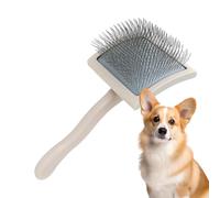 ETUCYNG Cepillo de perro liso, cepillos lisos para el aseo | Pet Cat Dog Hair Groching Brush | Designación de animales masajeando peine suave, herramienta de mango de madera portátil para la