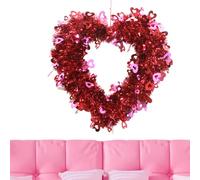 ETUCYNG - Corona de San Valentín, decoración de fiesta en forma de corazón, corona artificial de primavera, para cocina, salón, entrada, boda, reunión familiar y regalo