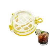 ETUCYNG Cubitera con pajita - Juego de cubitos de hielo sin silicona | Molde para hacer helados para cócteles, café, leche y bebidas frigoríficas