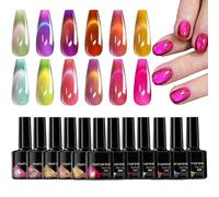 ETUCYNG Esmalte De Uñas Gel, Esmalte de Uñas con Efecto de Gato para Mujeres, 12 Unidades de Suministros para Arte en y Manicura para Mujeres y Niñas, Viaje, Bodas, Fiestas, Salón Hogar