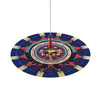 ETUCYNG Estera de péndulo,Estera de péndulo Redonda, Almohadilla para Tablero de astrología, Alfombrilla de péndulo para Tomar Decisiones de Forma Redonda, Alfombrilla de ratón con péndulo de