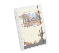 ETUCYNG Fundas transparentes para carpetas | Protector transparente de anillas redondas, suministros de oficina recargables para calcomanías, cuadernos, planificadores, páginas, álbumes, tarjetas