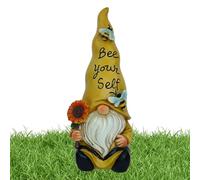 ETUCYNG Gnomos de jardín al aire libre, bonita figura de gnomo de resina, figura de gnomo de primavera, decoración de granja para jardín, patio, decoración de césped