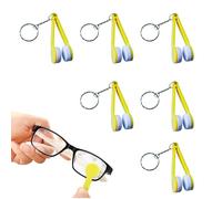 ETUCYNG - Herramienta de Limpieza para Gafas, Clip de Limpieza de Gafas | 6 Piezas de Huella Dactilar galentre con Llavero - Accesorios portátiles Accesorios Soft Nettaiteur para Viajes y
