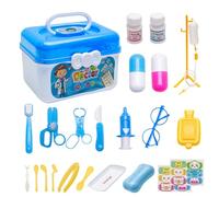 ETUCYNG Kit médico duradero para niños - 23 piezas Deluxe Pretend Play Doctor Kit Juguetes con estetoscopio - Juego educativo de doctor de juguete de rol para