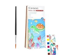 ETUCYNG Libro para colorear de acuarela, libro de dibujo para colorear con pincel, suministros de cuaderno de bocetos, bloc de dibujo para actividades de verano pequeñas para niños y adolescentes