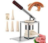 ETUCYNG Máquina de relleno de salchichas, llenadora de salchichas manual,5 tubos de relleno vertical de acero inoxidable para salchichas de carne - Máquina de rellenar manual de cocina, máquina de