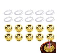 ETUCYNG Mechas para elaboración de Velas, mechas para lámparas de Aceite,20 Piezas Boldista de Velas con diseño de Flores | Suministros budistas, decoración de Escritorio para Acción de Gracias,