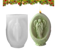 ETUCYNG Molde de silicona 3D para huevos de Pascua, 8 x 7,7 x 11,6 cm, molde gigante de huevo de chocolate, moldes de silicona para belén, molde de vela de Pascua María Jesús para decoraciones para