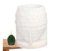 ETUCYNG Moldes de silicona para velas, herramientas de manualidades de conos de pino reutilizables, moldes de silicona para hacer velas, para yeso, jabón, arcilla, chocolate, pastel, postre