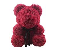 ETUCYNG Oso de Rosas para el día de San Valentín, Flores Artificiales, Regalo de San Valentín, Oso de Rosas de 25 cm, Oso de Rosas Artificial, Regalo de cumpleaños, Hecho a Mano, simboliza el Amor