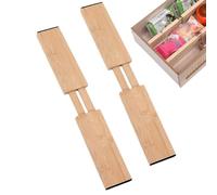 ETUCYNG Separadores de cajones ajustables, organizadores de cajones de cómoda | Separadores de gabinetes separadores de cajones de madera de 2 piezas,Divisores de almacenamiento ajustables