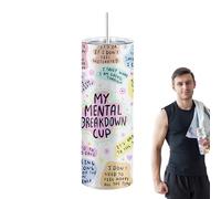 ETUCYNG Térmico De Acero Inoxidable | Botella De Agua Con Frases Motivadoras 887 Ml,Taza Termica Doble Pared Para Conducir Acampar Trabajo Gimnasio Viaje,para Viajes Escuela Lugar de Trabajo Gimnasio