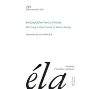 Études de linguistique appliquée - n°3-2025: Lexicographie franco-chinoise