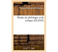 Études de philologie et de critique