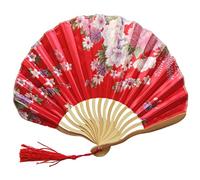 ETUELNOPT Abanico chino plegable, Abanicos plegables de bambú del PDA estilo chino for casarse multicolor el 16cm los x 29cm(J)