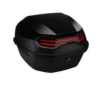 ETUELNOPT Alforjas para Moto, Caja Trasera for Motocicleta, Maletero for Scooter, Equipaje for Casco sólido Multicolor(Matte Black)