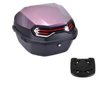 ETUELNOPT Alforjas para Moto, Caja Trasera for Motocicleta y Scooter. Almacenamiento de Bloqueo. Estuche Respaldo Blando Multicolor(Purple and Floor)