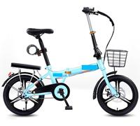 ETUELNOPT Bicicleta Plegable Urbana, Bicicleta Plegable for Adultos 16-22 Pulgadas Multicolor(Blue,22 Inch)