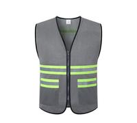 ETUELNOPT chaleco de alta visibilidad, Chaleco de malla reflectante, varios tamaños grises for ciclismo al aire libre(XX-Large)