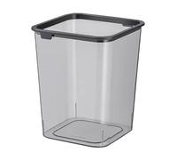 ETUELNOPT Cubo de basura de cocina, Bote de basura doméstico cuadrado sin tapa, anillo presión multicolor 15L/4GAL, parte superior abierta(Gris)