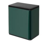 ETUELNOPT Cubo de basura de cocina, Bote de basura metal delgado con tapa superior a presión y forro extraíble, 3.1 galones, multicolor(Dark Green)