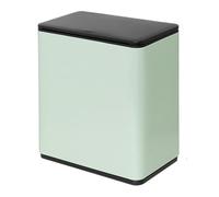 ETUELNOPT Cubo de basura de cocina, Bote de basura metal delgado con tapa superior a presión y forro extraíble, 3.1 galones, multicolor(Light Green)