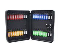 ETUELNOPT Organizador de Llaves de Acero, Armario for Llaves de Acero Pared con Cerradura combinación, 36, Negro, 29,8x7,8x23,8cm