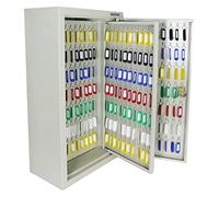 ETUELNOPT Organizador de Llaves de Acero, Gabinete for Llaves de Acero Inoxidable con Cerradura for Uso Comercial, Montaje en Pared, Varios tamaños Plateados(300)