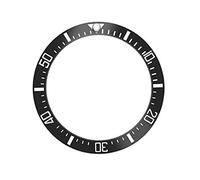 ETUELNOPT Reloj Bisel cerámico Anillo de inserción, Ceramic Watch Bezel Insert Ring 38mm Multicolor(Black)
