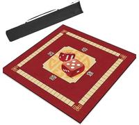 ETUELNOPT Tapete Plegable para Mesa de Mahjong, Estera De Mahjong con Posición Viento. Múltiples tamaños Multicolores for Juegos de Mesa póquer(Red,39.4x39.4inch/100x100cm)