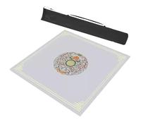 ETUELNOPT Tapete Plegable para Mesa de Mahjong, Estera de Tabla Mahjong la Fibra .Ester con tamaños múltiples Multicolores del Bolso Almacenamiento(Gray 1,27.6x27.6inch/70x70cm)