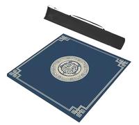 ETUELNOPT Tapete Plegable para Mesa de Mahjong, Juego de dominó póquer Blue Mahjong Paigow con cancelación Ruido. Bolsa Almacenamiento for tapetes, Varios tamaños(Blue-2,27.6x27.6inch/70x70cm)