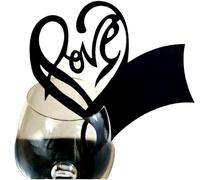 ETUELNOPT Tarjeta de posición de mesa de boda, Tarjetas huecas con nombre y lugar de amor, multicolor, 100 unidades, for ramo, decoración tazas, bodas, cumpleaños(Black)