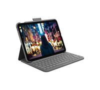 Logitech para iPad (10.ª generación) Funda con Teclado| Slim Folio con Teclado inalámbrico Integrado (Grafito) - French Layout