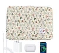 Étui de Transport pour Ordinateur Portable 14" avec Motif Floral - Funda protectora antichoque et Imperméable | Bolso organizador pour Étudiants et Professionnels en Déplacement